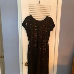 Chetta B. black sequence gown